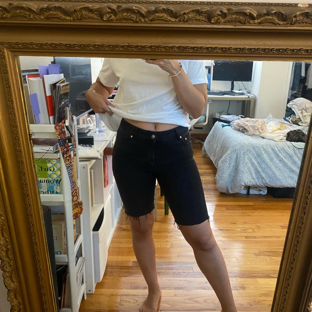 Gray jean shorts